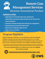 English Flyer Case Management Services for Ukrainian Humanitarian